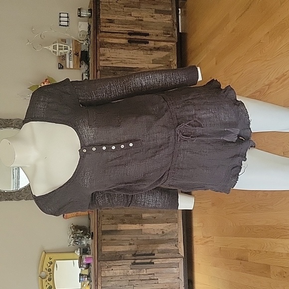 Free People intimately free gauzy open waffle knit romper